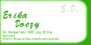 erika doczy business card